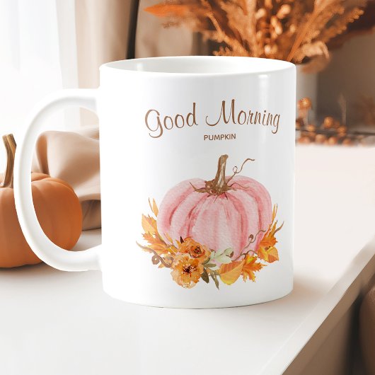 Mug Chute de café Citrouille rose