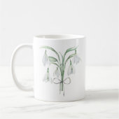 Mug Chute de neige Janvier Fleur de naissance Céramiqu (Gauche)
