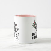 Mug Chute de neige joyeuse Chat noir mignon Dessin de (Centre)
