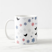 Mug Chute de neige scandinave - Rouge minimal, blanc (Gauche)
