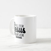 Mug Chute pour Jésus Il n'a jamais été Feuille (Devant gauche)