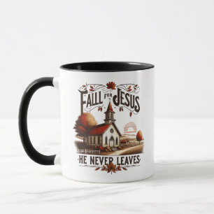 Mug Chute pour Jésus, il n'a jamais été feuille