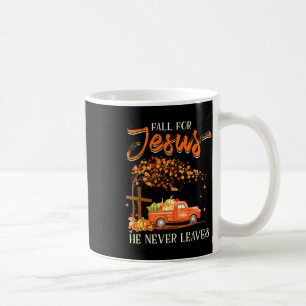Mug Chute Pour Jésus Il Ne Croix Jamais Feuilles Jésus