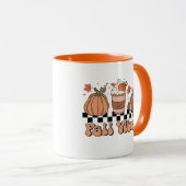 Mug Chute Vibes Mug, Saison Citrouille, Retro Fall Doo (Devant droit)
