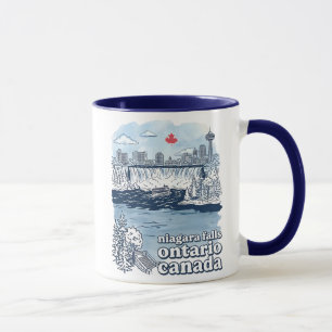 Mug Chutes Niagara Canada Simple Skyline Cute Paysage