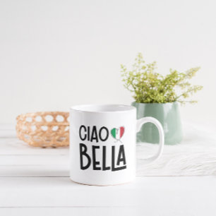 Mug Ciao Bella - Coeur du drapeau italien mignon