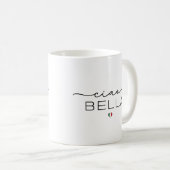 Mug Ciao Bella - Typographie au coeur italien (Devant droit)