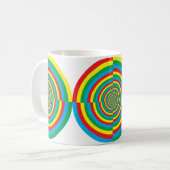 Mug cible rouge bleu vert jaune (Devant gauche)