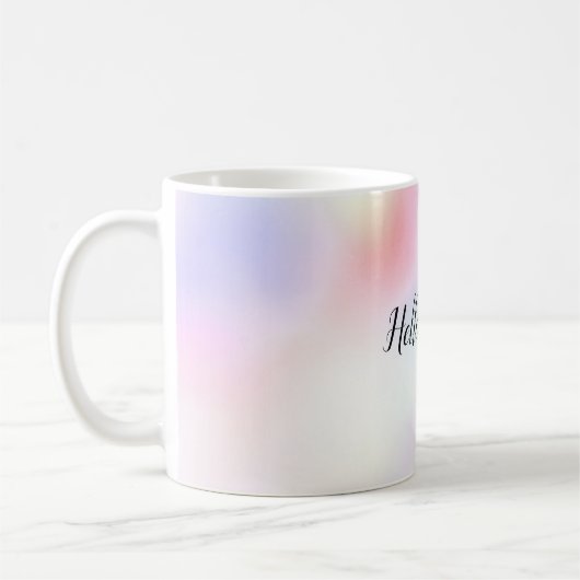 Mug Ciel arc-en-ciel rose unicorne violet (Gauche)