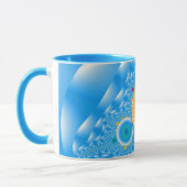 Mug Ciel bleu avec nuages et pêche (Gauche)
