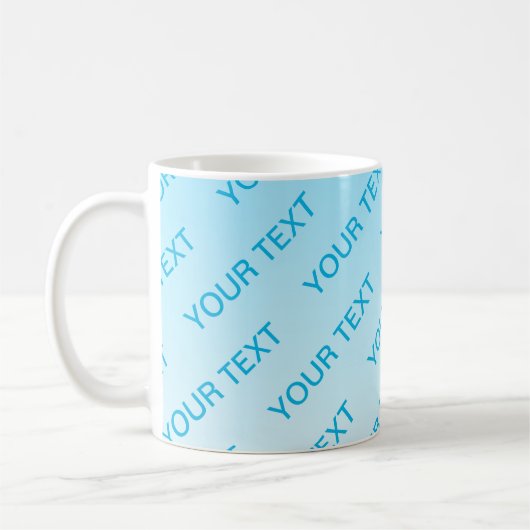 Mug Ciel bleu (couleur changeable) Motif Ombre et text (Gauche)
