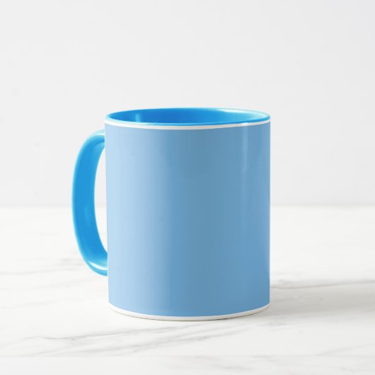 Mug Ciel bleu (couleur solide) Aero  (Devant gauche)