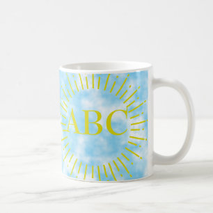Mug Ciel bleu et art Cloud personnalisés