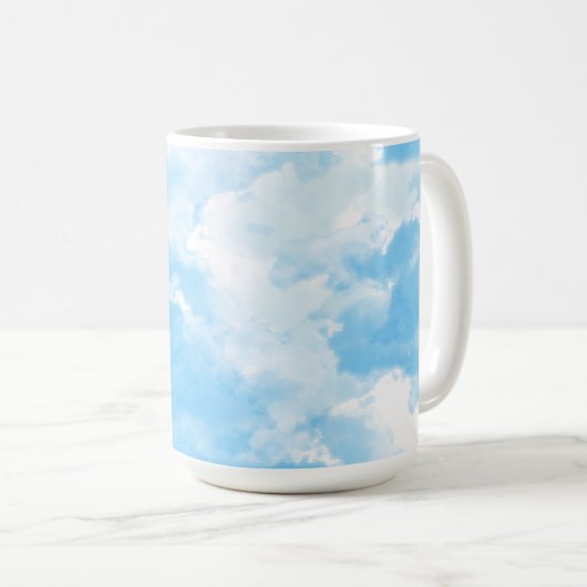 Mug Ciel bleu nuages (Devant droit)