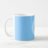 Mug Ciel bleu What Grèce clé cadre de ligne initiale M (Gauche)