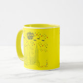 Mug Ciel de flammes de liberté jaune (Devant gauche)
