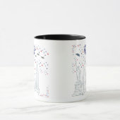 Mug Ciel de flammes de liberté noir et blanc (Centre)