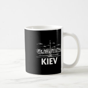 Mug Ciel de la ville de Kiev Ukraine Silhouette Esquis