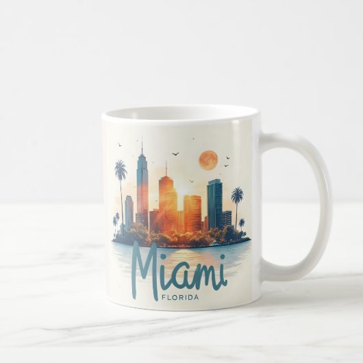 Mug Ciel de Miami City Floride (Droite)