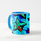 Mug Ciel de nuit étoilé bleu. Commandez dès maintenant (Devant gauche)