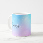 Mug Ciel dégradé rose et bleu pastel (Devant gauche)