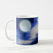Mug Ciel nocturne avec lune et nuages (Gauche)
