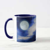 Mug Ciel nocturne avec lune et nuages (Gauche)