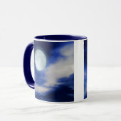 Mug Ciel nocturne avec lune et nuages (Devant gauche)