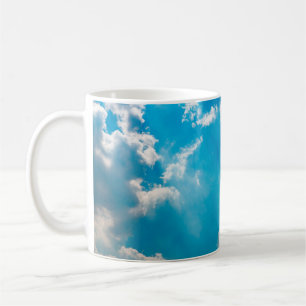Mug ciel nuageux et bleu fond abstrait, air, zone,