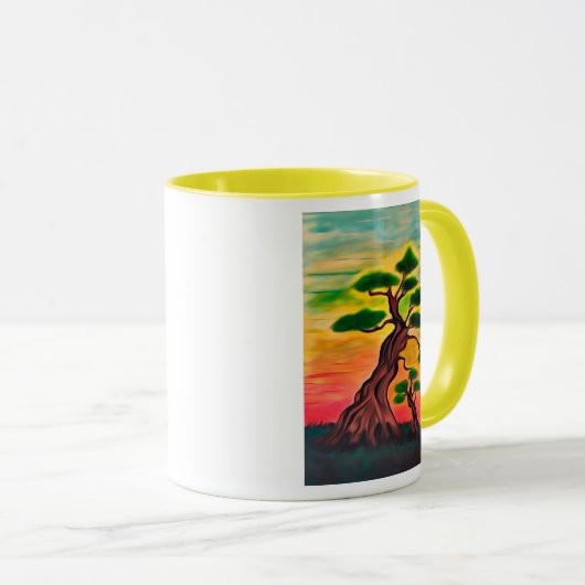 Mug Ciel orange vif (Devant droit)