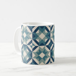 Mug Ciel plein d'étoiles - bleu géométrique