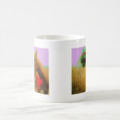 Mug Ciel rose rétro Cheval de Noël (Centre)