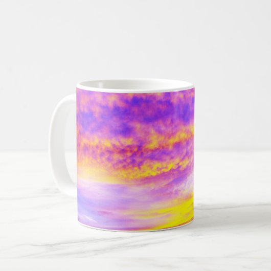 Mug Ciel rose violet orange doré (Devant gauche)