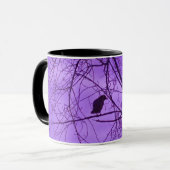 Mug Ciel Violet Corbeau Noir (Devant gauche)
