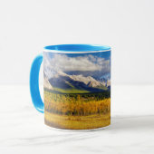 Mug Ciels bleus et nuages au-dessus d'un pré (Devant gauche)