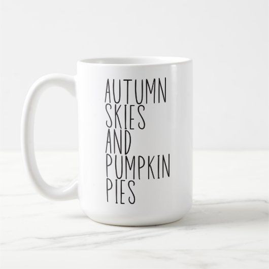 Mug Ciels D'Automne Et Citrouilles Citations D'Automne (Gauche)