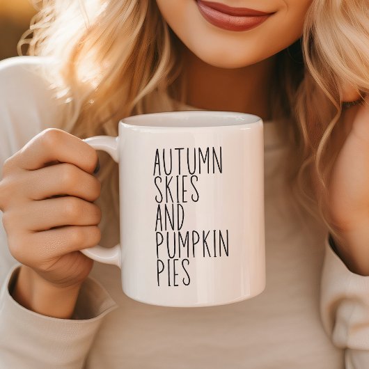Mug Ciels D'Automne Et Citrouilles Citations D'Automne
