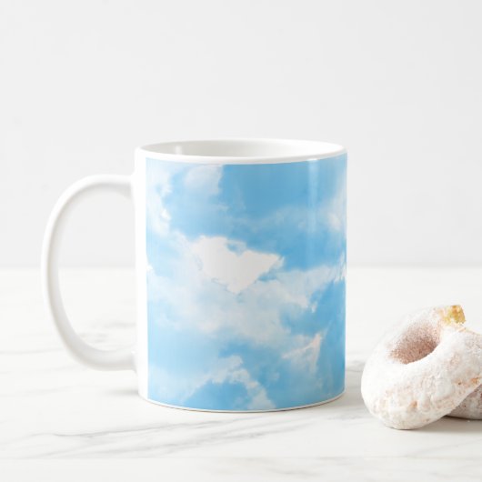 Mug Cieux Bleus Nuages (Avec donut)