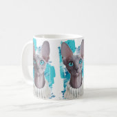 Mug Cieux dans les yeux (chat de Sphynx) (Devant gauche)