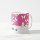 Mug Cieux roses et papillons (Devant droit)