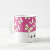 Mug Cieux roses et papillons (Devant gauche)