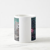 Mug Cieux teintés de sarcelle dystopiques abandonnés (Centre)