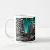 Mug Cieux teintés de sarcelle dystopiques abandonnés (Gauche)