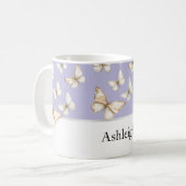 Mug Cieux violets et papillons (Devant gauche)
