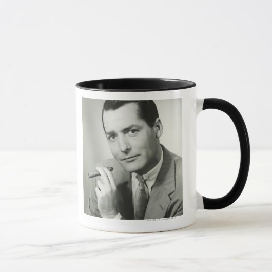 Mug Cigare de tabagisme d'homme d'affaires (Droite)