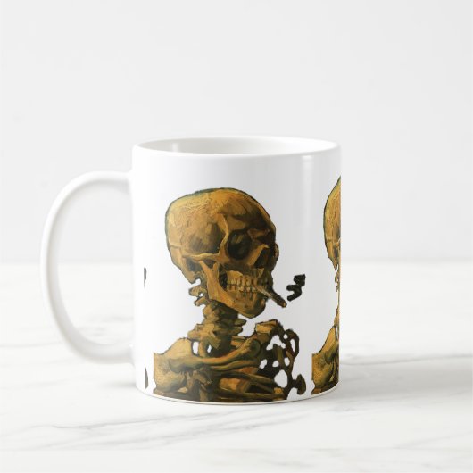 Mug Cigarette de tabagisme de crâne (Gauche)