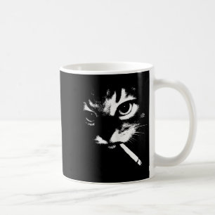 Mug Cigarette Kitten Drôle Fumer Mème Chat Gangster C