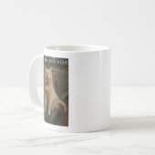 Mug Cigarette Kitten Drôle Fumer Mème Chat Stud Cervea (Devant gauche)