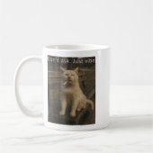 Mug Cigarette Kitten Drôle Fumer Mème Chat Stud Cervea (Gauche)