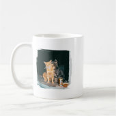 Mug Cigarette Kitten Drôle Fumer Mème Chat Stud Cervea (Gauche)
